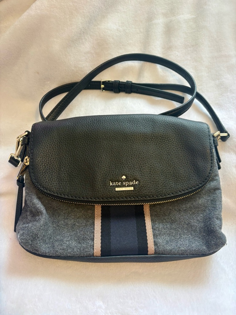 kate spade Black and Gray Crossbody Shoulder Bag